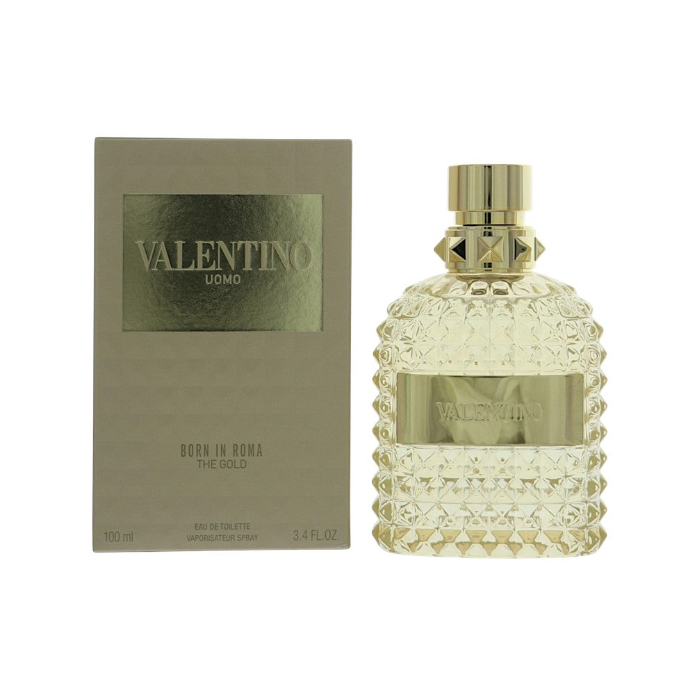 Born In Roma Gold by Valentino 3.4 Oz Eau De Toilette Spray In Box for Men