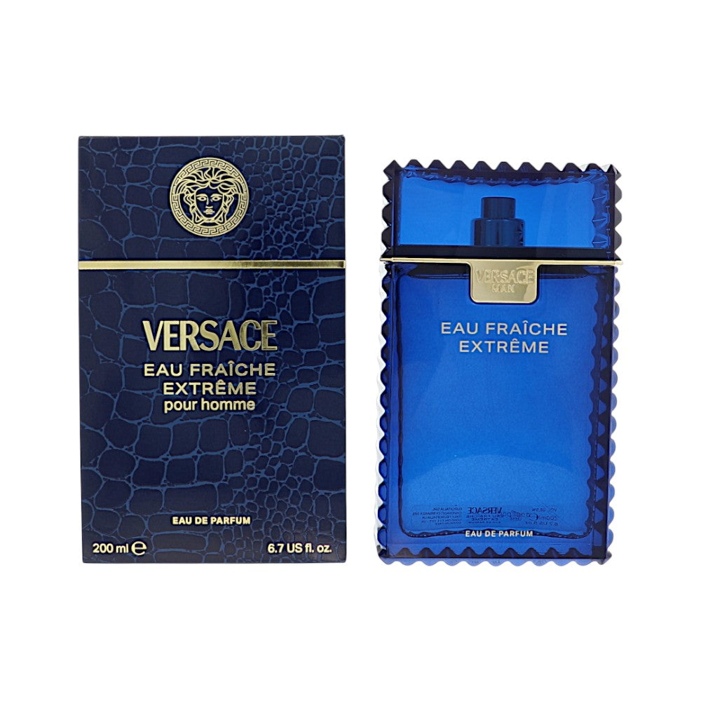 Versace Man Eau Fraiche Extreme by Versace 6.7 Oz Eau De Parfum Spray In Box for Men