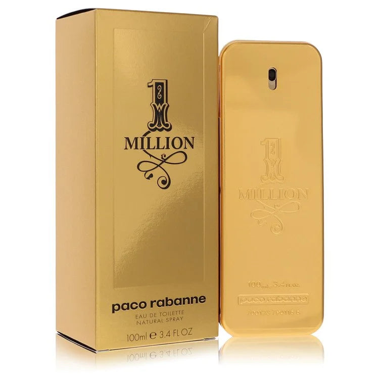 1 Million by Paco Rabanne 3.4 Oz Eau De Toilette Spray for Men