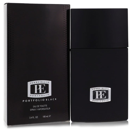 Portfolio Black by Perry Ellis 3.4 Oz Eau De Toilette Spray In Box for Men