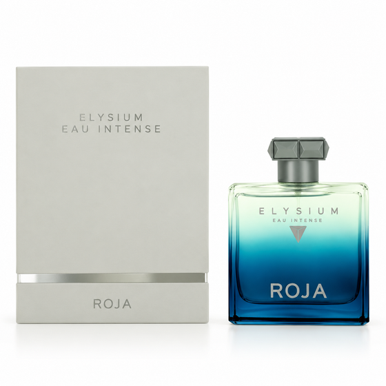 Roja Elysium Eau Intense 100 mL Eau de Parfum for Men — bottle and box