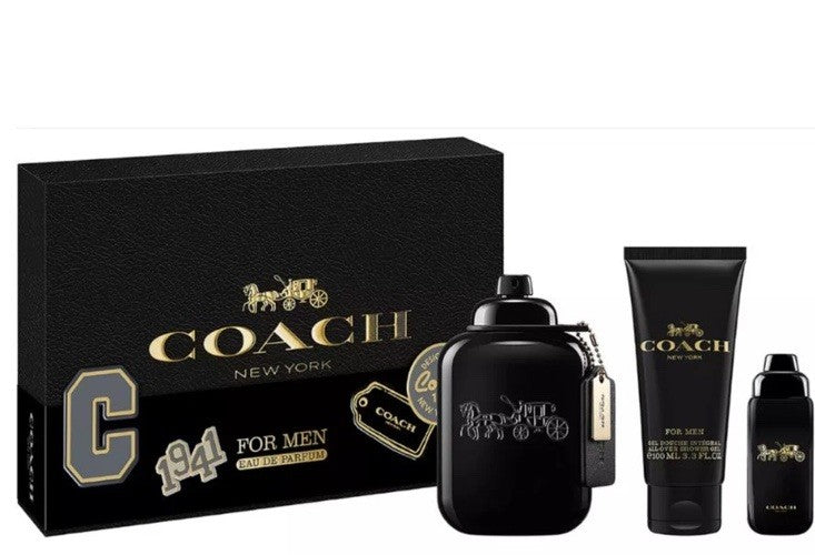 Cologne Coach York 3Pcset 3.4 Oz  EDP Spray / 3.4 Oz Sgel / 15Ml  EDP Spray for Men