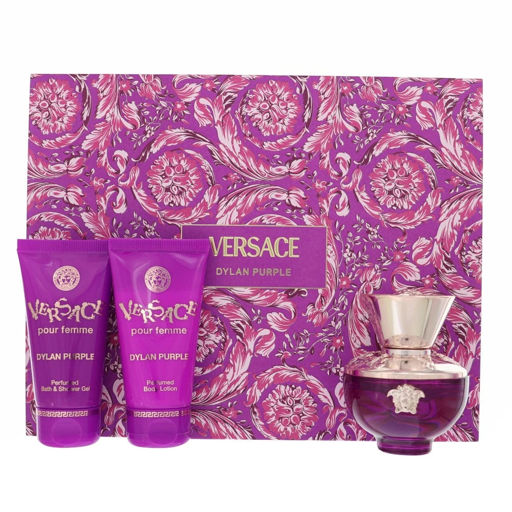 Versace Dylan Purple by Versace Gift Set 3 Pc With 1.7 Oz