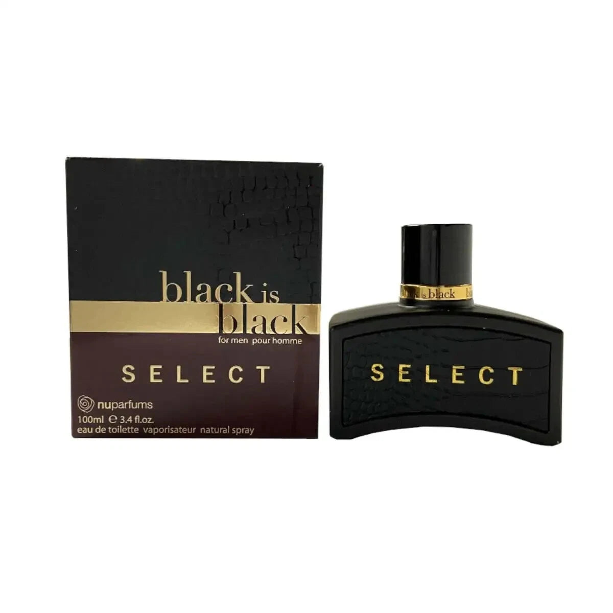 Black Is Black Select by Nuparfums 3.4 Oz Eau De Toilette Spray for Men