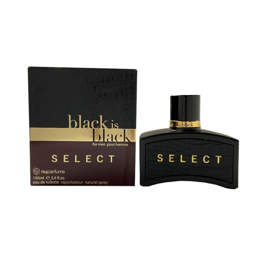 Black Is Black Select by Nuparfums 3.4 Oz Eau De Toilette Spray for Men