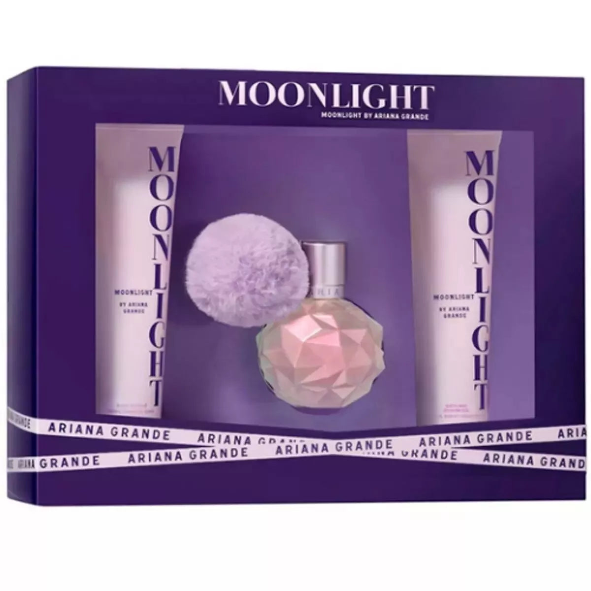 Ariana Grande Moonlight 3Pcset 3.4 Oz Eau De Parfum Spray / 3.4 Oz Bl / 3.4 Oz Sgel By Ariana Grande For Women