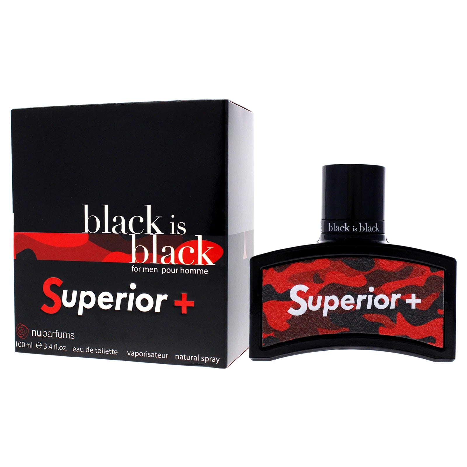 Black is Black Superior By NuParfums 3.4 oz Eau De Toilette Spray for Men