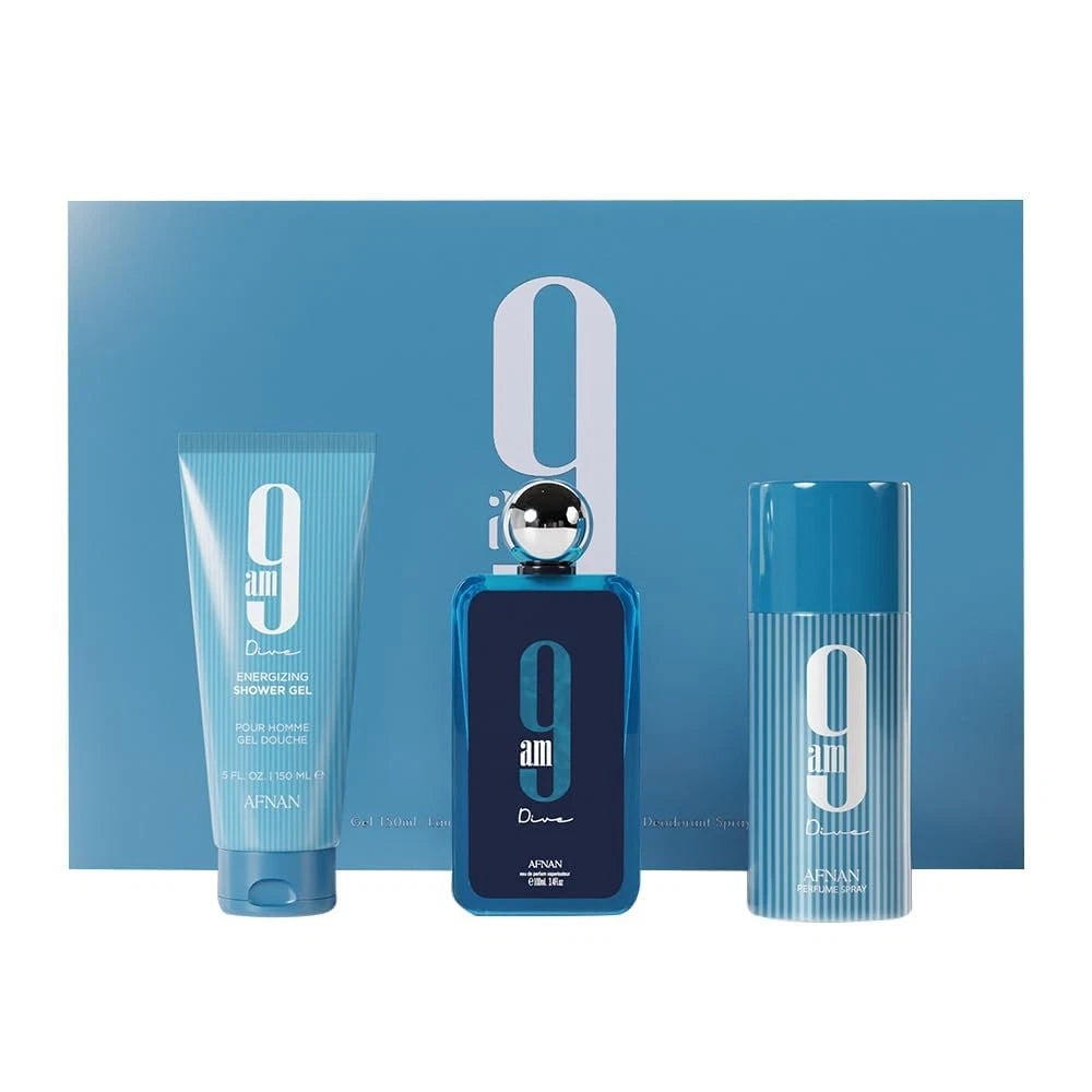 9am Dive by Afnan Gift Set 3pcs for Men