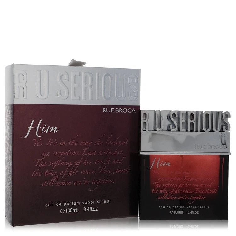 R U Serious Him by Rue Broca 3.4 Oz Eau De Parfum Spray for Men