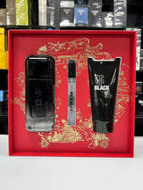 212 Vip Black by Carolina Herrera For 3 Pcs Gift Set for Men