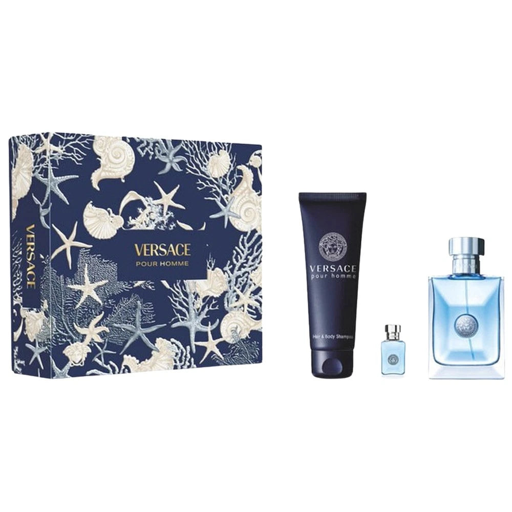 Versace Pour Homme by Versace 3 Pcs Gift Set for Men