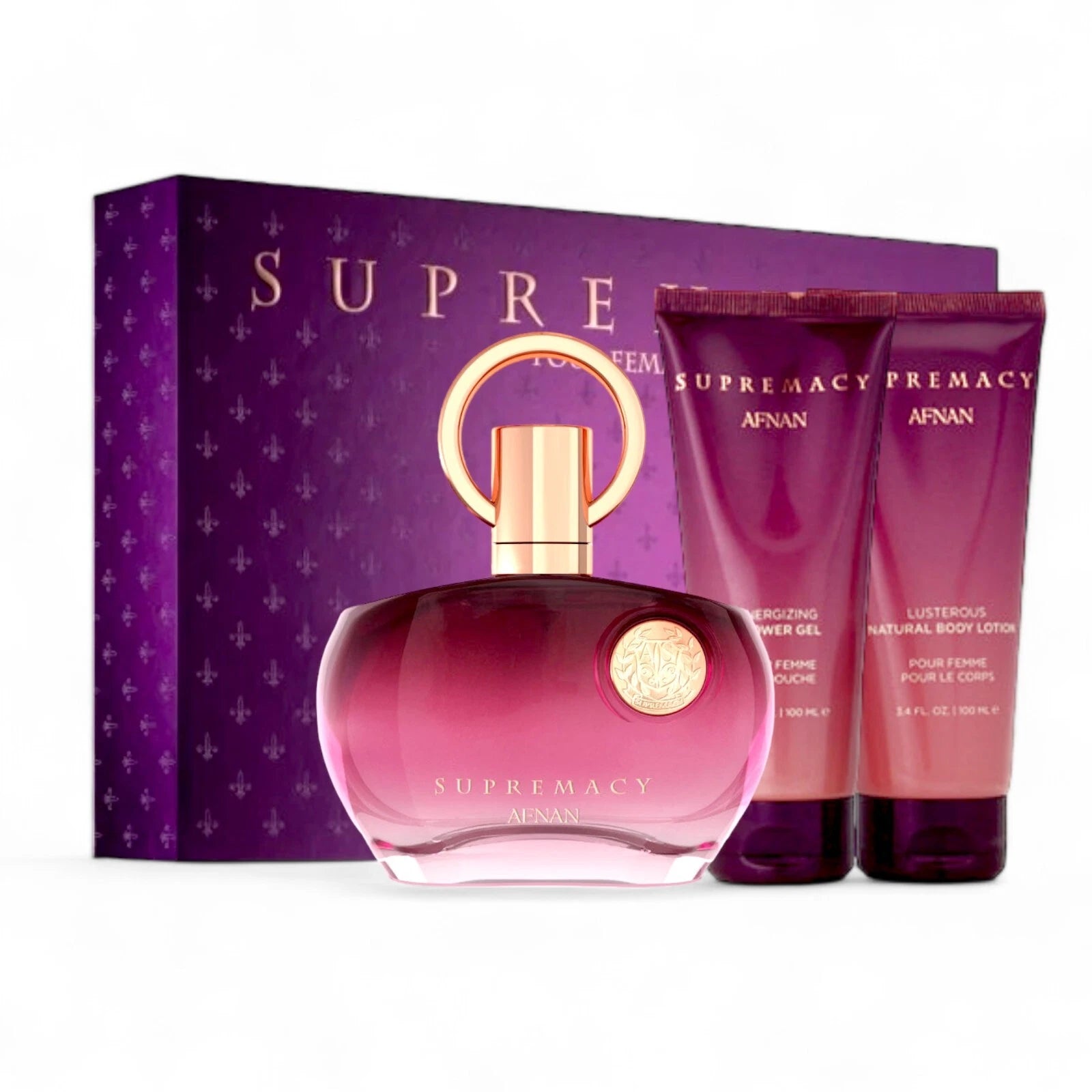 Supremacy Purple by Afnan 3 Pc Gift Set for Women