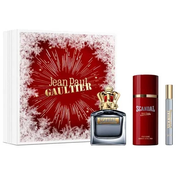 Scandal by Jean Paul Gaultier 3 Pc Gift Set (3.4 Eau De Toilette Sp & 5.1 Oz Deo Sp & 0.34 Eau De Toilette Sp) for Men