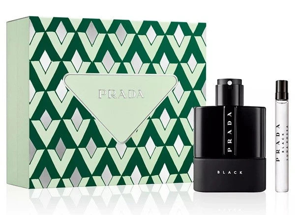 Prada Luna Rossa Black by Prada Gift Set 2 Pc Hard Box