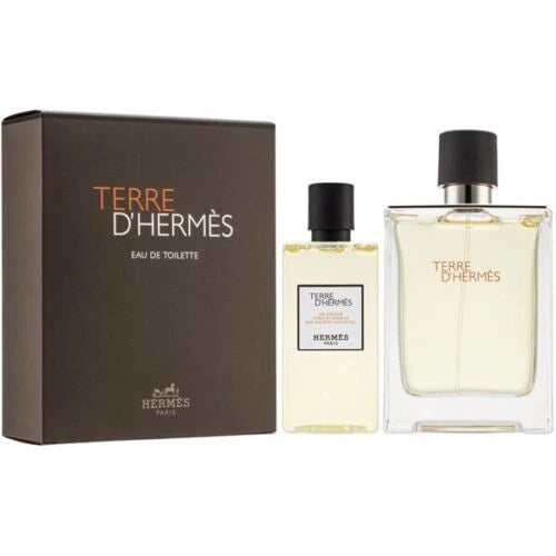 Terre De Hermes by Terre De Hermes Gift Set 2 Pcs (3.3 Oz Eau De Toilette Sp & 2.7 Oz S/gel) for Men