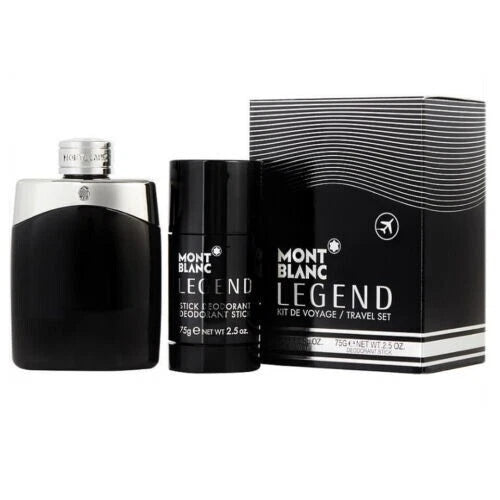 Mont Blanc Legend by Mont Blanc Travel Set (3.4 Oz Eau De Toilette Spray & 2.5 Oz Deodorant Stick) for Men