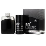 Legend 3.3, Deo Travel by Mont Blanc 2.5 Oz Eau De Toilette Spray for Men 2 Pc Set