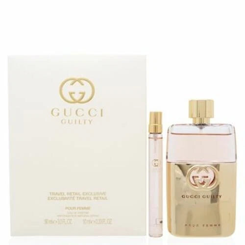 Gucci Guilty Pour Femme by Gucci Travel Set (3 Oz Eau De Parfum Sp & .33 Oz Mini) Women