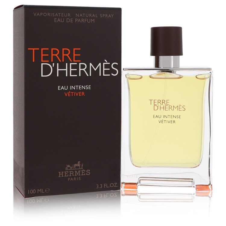 Terre D'hermes Eau Intense Vetiver by Hermes 3.3 Oz Eau De Parfum Spray for Men