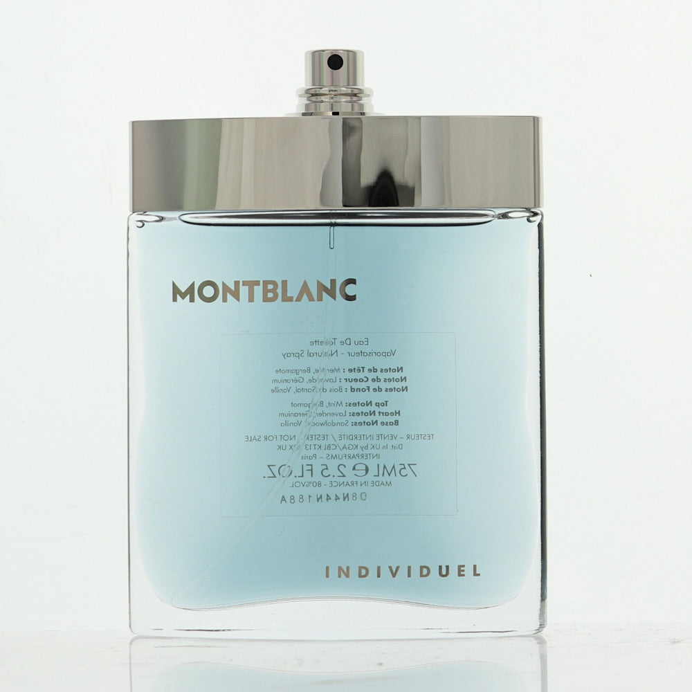 Mont Blanc Individuelle By Mont Blanc Cologne 2.5 Oz Eau De Toilette Spray For Men - Tester