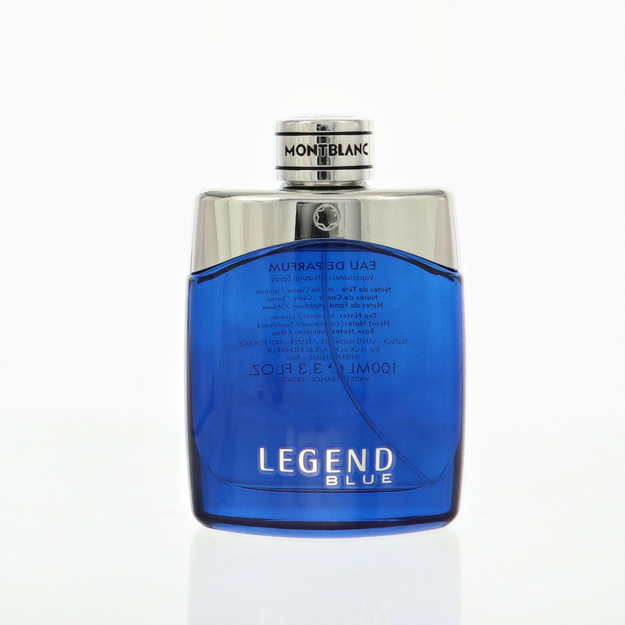 Mont Blanc Legend Blue By Montblanc Cologne 3.3 Oz Eau De Parfum Spray For Men - Tester