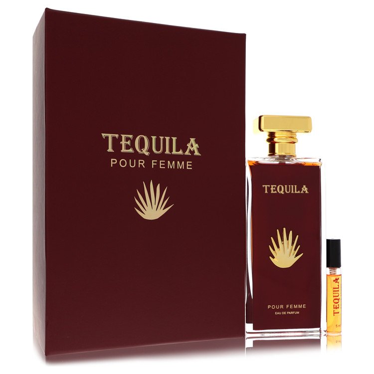 Tequila Pour Femme Red by Tequila Perfumes 3.3 Oz Eau De Parfum Spray + Free .17 Oz Mini Eau De Parfum Spray for Women