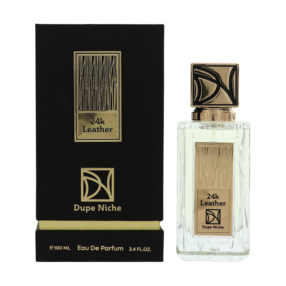 24k Leather by Dupe Niche 3.4 Oz Eau De Parfum Spray In Box for Unisex