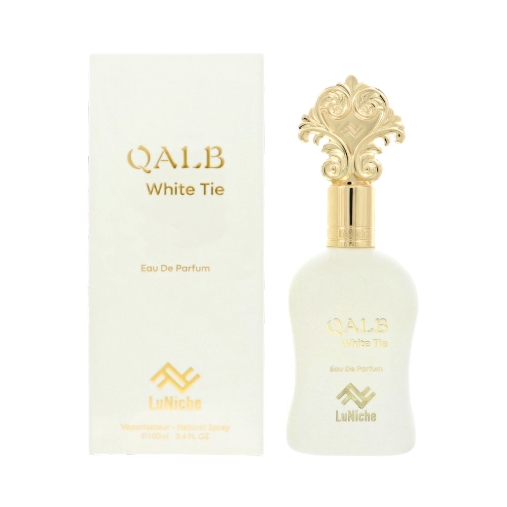 Qalb White Tie by Luniche 3.4 Oz Eau De Parfum Spray In Box for Unisex
