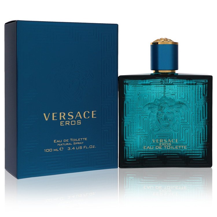 Versace Eros By Versace Cologne 3.4 Oz Eau De Toilette Spray For Men - Box