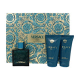 Versace Eros by Versace Gift Set 3 Pcs With 1.7 Oz Eau De Toilette Sp & 1.7 A/s & 1.7 S/gel Men for Men