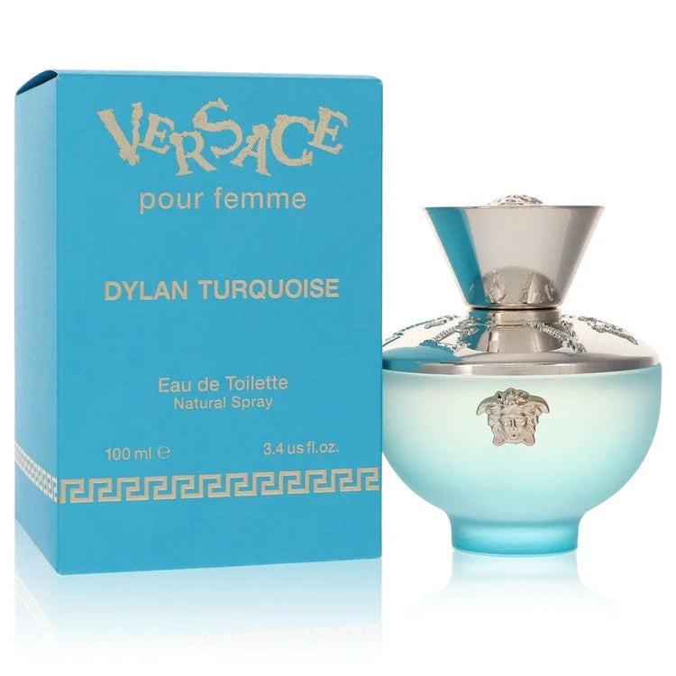 Versace Pour Femme Dylan Turquoise by Versace 3.4 Oz Eau De Toilette Spray for Women