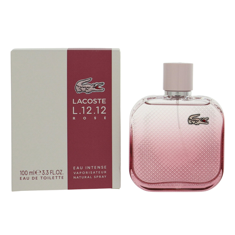 Lacoste L.12.12 Rose Eau Intense By Lacoste Perfume 3.3 Oz Eau De Parfum Spray For Women - Box