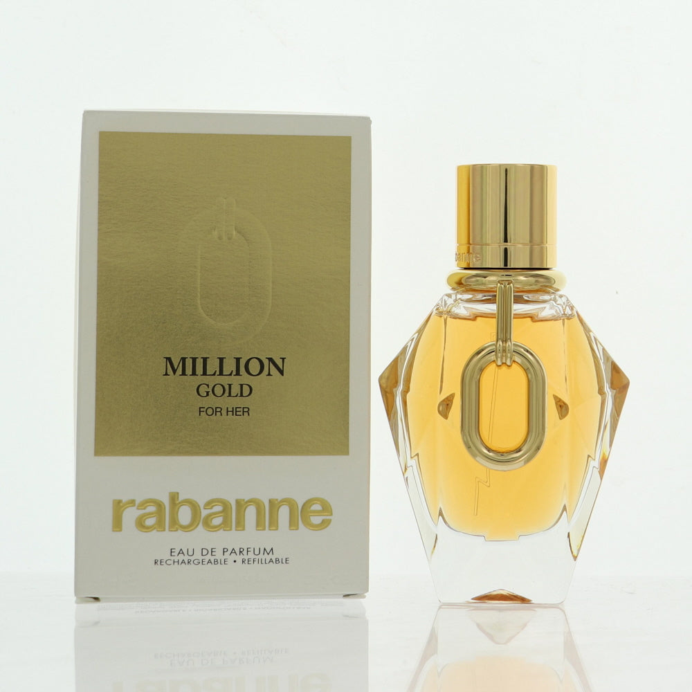 Million Gold By Paco Rabanne Perfume 1.7 Oz Eau De Parfum Refillable Spray For Women - Box