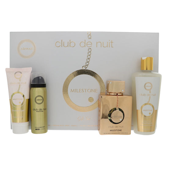 Club De Nuit Milestone by Armaf 3.6 Oz Eau De Parfum Shower Gel Gift Set for Men