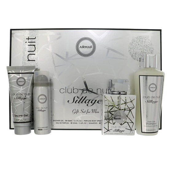 Club De Nuit Sillage by Armaf 3.6 Oz Eau De Parfum Shower Gel Gift Set for Men