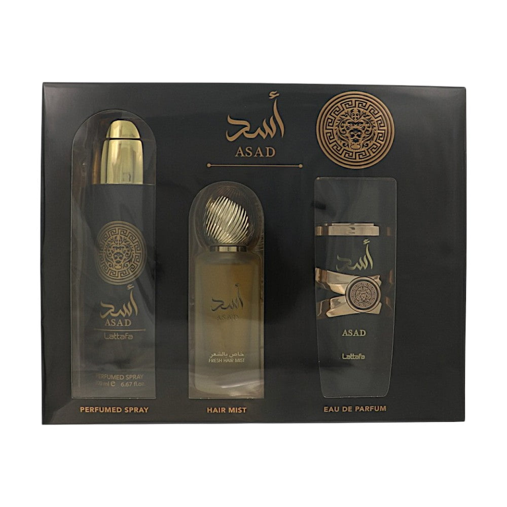 Asad by Lattafa 3.4 Oz Eau De Parfum Spray Gift Set for Men