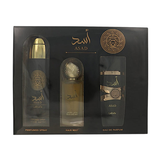 Asad by Lattafa 3.4 Oz Eau De Parfum Spray Gift Set for Men