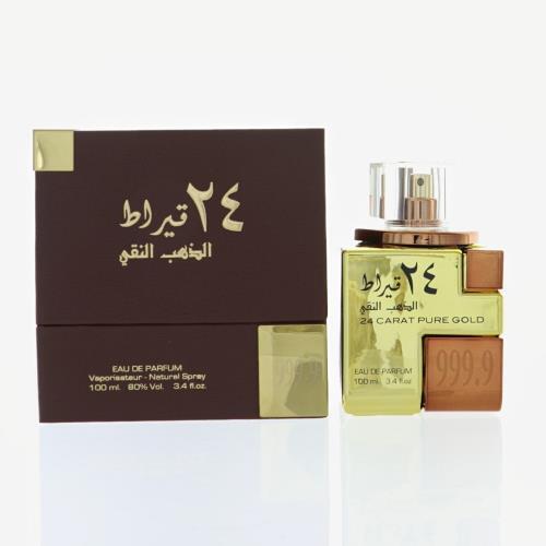 24 Carat Pure Gold By Lattafa 3.4 Oz Eau De Parfum Spray For Men In Box