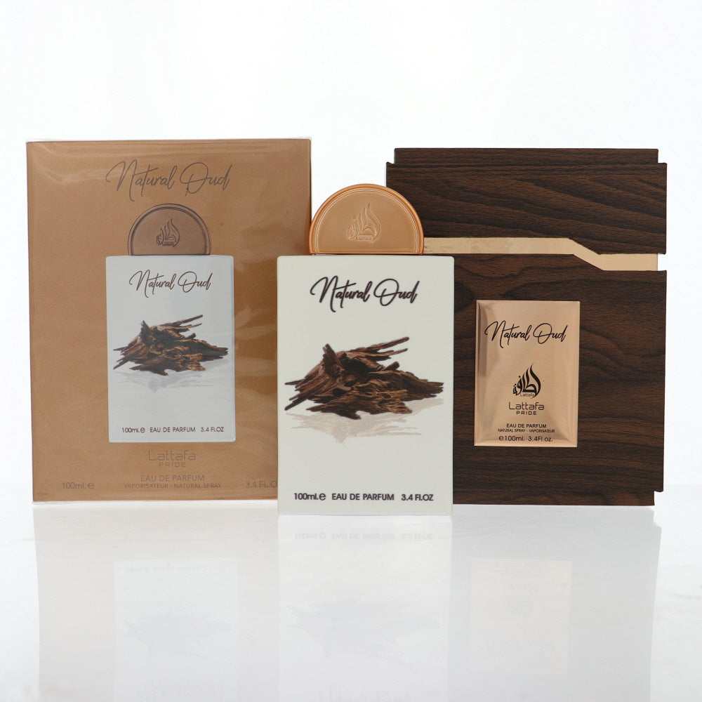 Natural Oud By Lattafa Cologne 3.4 Oz Eau De Parfum Spray For Men - Box