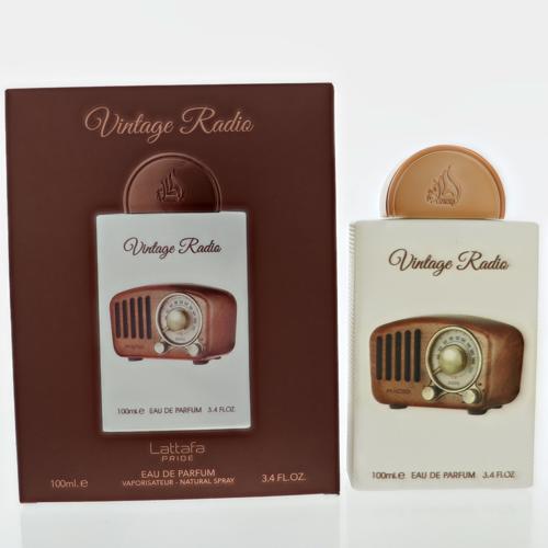 Pride Vintage Radio By Lattafa Cologne 3.4 Oz Eau De Parfum Spray For Men - Box