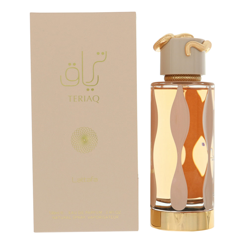 Teriaq By Lattafa 3.4 Oz Eau De Parfum Spray For Men In Box