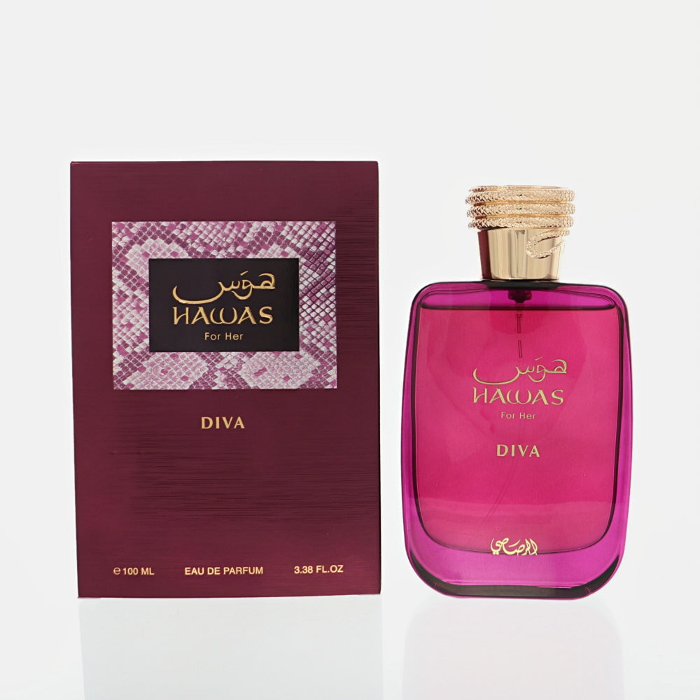 Hawas Diva by Rasasi 3.38 Oz Eau De Parfum Spray for Women